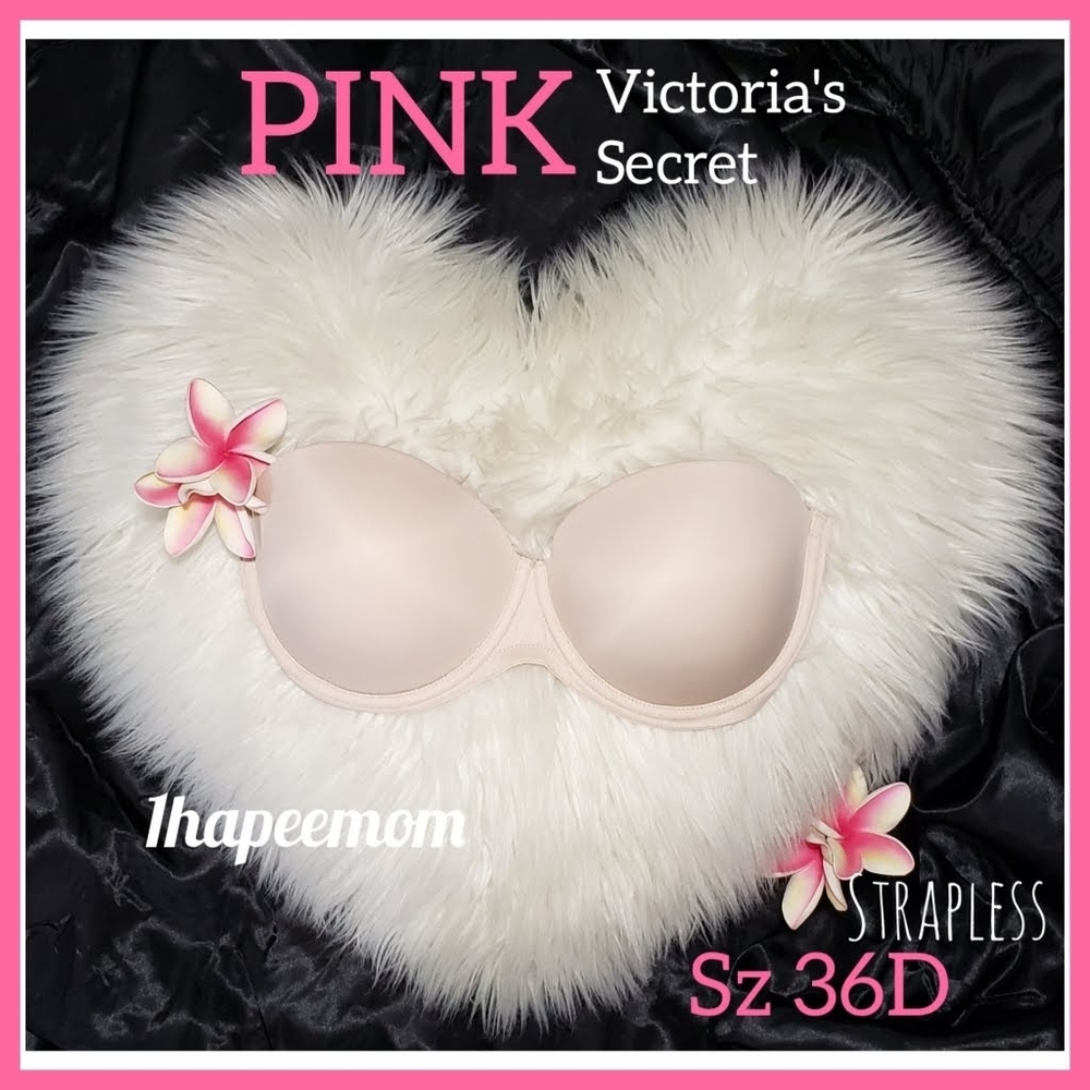 Pink Victoria's Secret Strapless Bra 36D